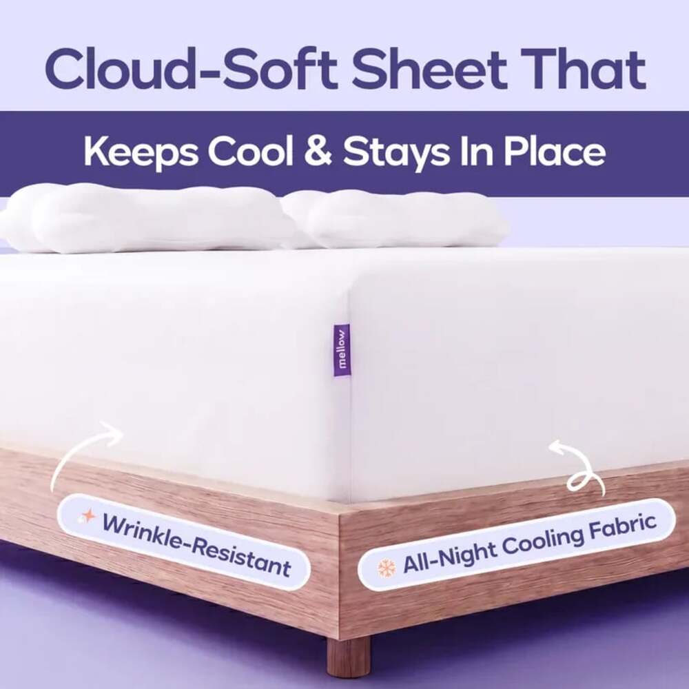 Mellow Cooling EasyFit Fitted Sheet, Queen
